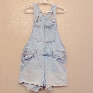 Old Navy girls overalls light denim size 6-7